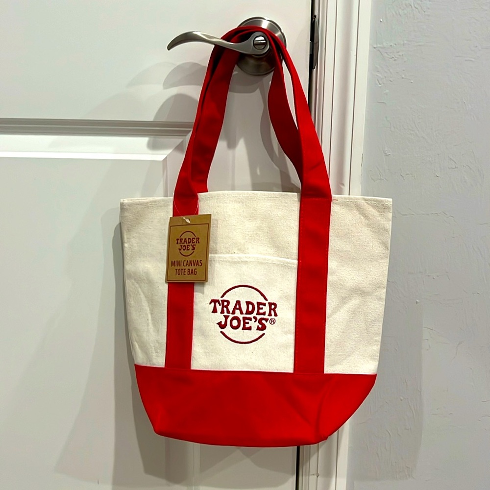 Trader Joe’s Mini Canvas Tote Bag - image 1